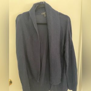 Navy J-Crew cardigan sweater